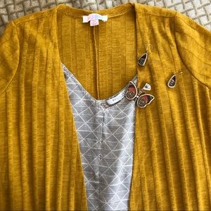 Lularoe Sarah Cardigan in Mustard